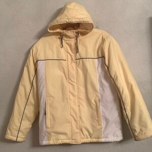 TILT Outdoor Living Fleece Full Zipper Yellow Hooded Jacket Women’s Size M